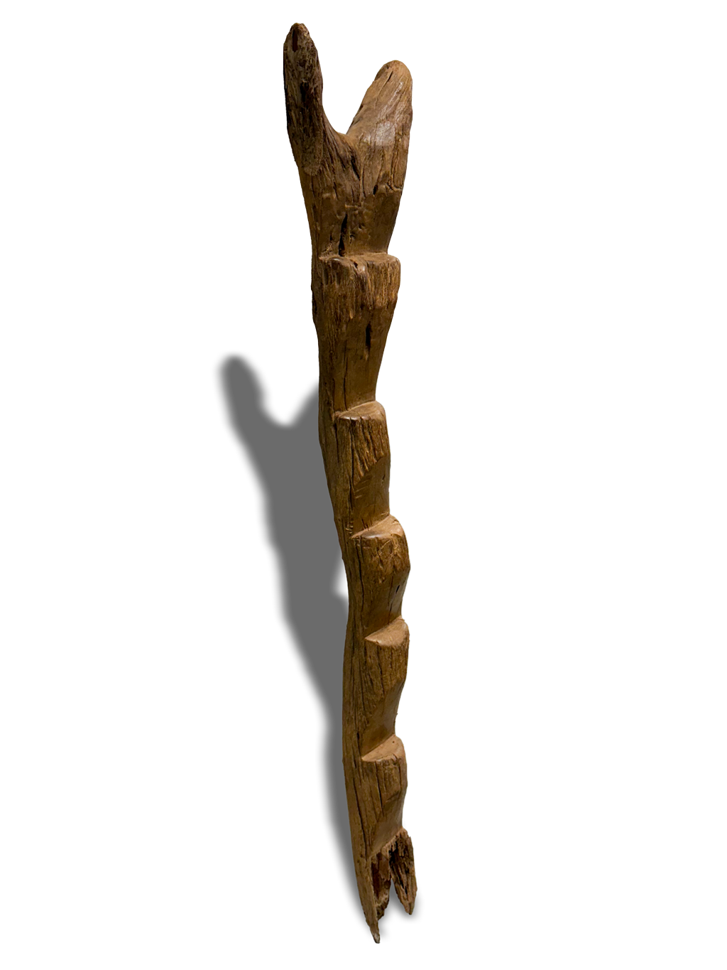 Wooden carved granary ladder from the Dogon Tribe of Mali, West Africa, Kutubu Decor
