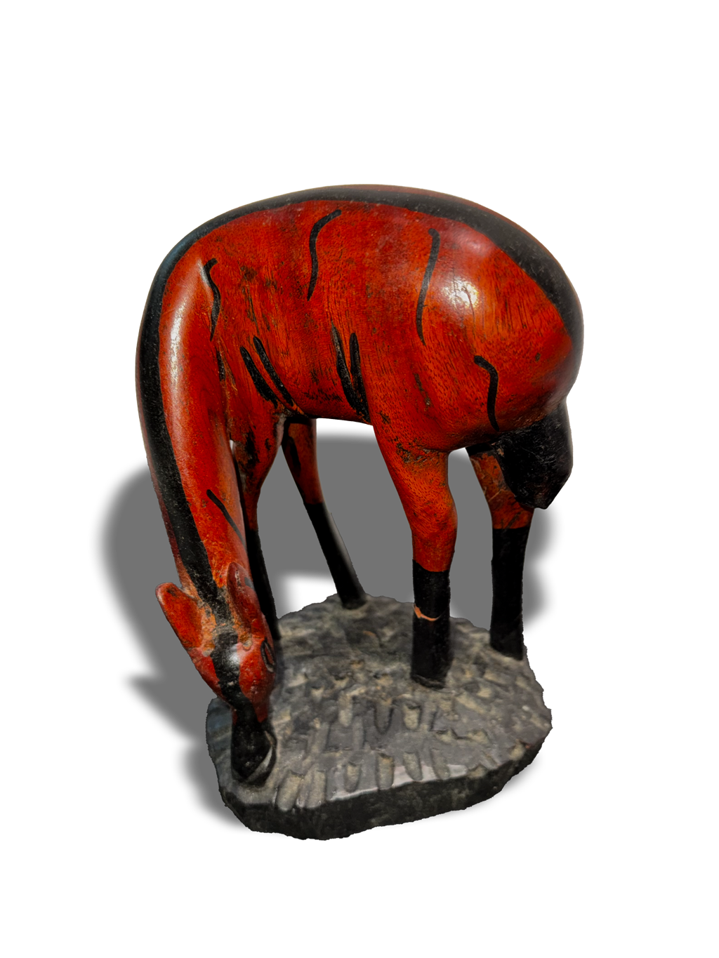 Hardwood carved antelope sculpture from Guinea, West Africa, Kutubu Decor