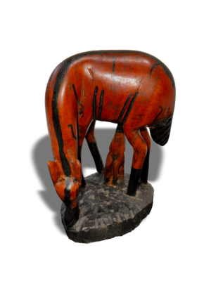 Hardwood carved antelope sculpture from Guinea, West Africa, Kutubu Decor